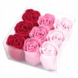 Kwiaty Mydlane Zestaw Flower Box - 9 Róża różowa