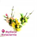 Bukiet Mydlany wiosenny - stroik Wielkanocny różowy