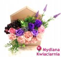 Bukiet mydlany flower box koperta