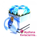 Bukiet Mydlany AKWEN flower box z kokardą