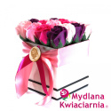 Bukiet Mydlany DAMA flower box z kokardą