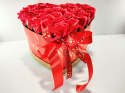 Bukiet mydlany Flower Box Gorące Serce – 42 róże