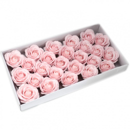 Kwiat mydlany główka - duża róża różowa 25 sztuk