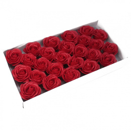 Kwiat mydlany główka - duża róża czerwona 25 sztuk