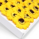 Kwiat mydlany główka - gerbera żółta 50 sztuk