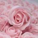 Kwiat mydlany główka - róża jasno- różowa 50 sztuk