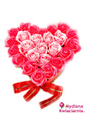 Bukiet mydlany Flower Box Czułe Serce – 25 róż
