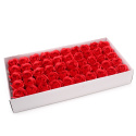 Kwiat mydlany główka - róża czerwona z czarną obwódką 50 sztuk