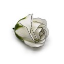 Kwiat mydlany główka - róża biała z czarną obwódką 50 sztuk