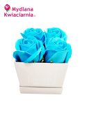 Kwiaty Mydlane Flower Box 4YOU - niebieskie róże