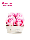 Kwiaty Mydlane Flower Box 4YOU - jasno różowe róże