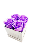 Kwiaty Mydlane Flower Box 4YOU - lawendowe róże