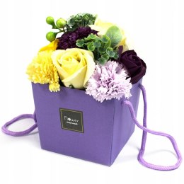 Kwiaty Mydlane Flower Box bukiet LUX - Fioletowy