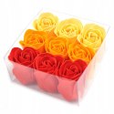 Kwiaty Mydlane Zestaw Flower Box - 9 Róża orange
