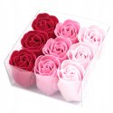 Kwiaty Mydlane Zestaw Flower Box - 9 Róża różowa
