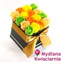 Bukiet Mydlany flower box z kokardą