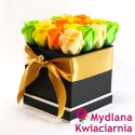 Bukiet Mydlany flower box z kokardą