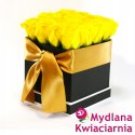 Bukiet Mydlany flower box z kokardą