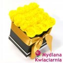 Bukiet Mydlany flower box z kokardą