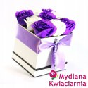 Bukiet Mydlany flower box z kokardą