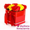 Bukiet Mydlany flower box z kokardą