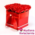 Bukiet Mydlany flower box z kokardą