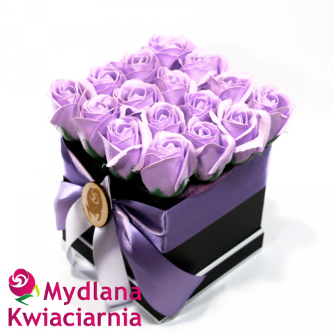 Bukiet Mydlany flower box z kokardą