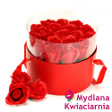 Bukiet kwiatów mydlanych Gorące Uczucie - romantyczny flower box