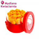 Bukiet kwiatów mydlanych Słoneczna Energia - romantyczny flower box