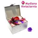 Zestaw kwiatów mydlanych - romantyczny flower box PREMIUM