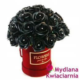 Ekskluzywny bukiet kwiatów mydlanych - Flower box 35 róż