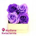 Kwiaty Mydlane Flower Box 4YOU - fioletowe i lawendowe róże