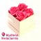 Kwiaty Mydlane Flower Box 4YOU - różowe róże