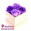 Kwiaty Mydlane Flower Box 4YOU - fioletowe i lawendowe róże