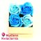 Kwiaty Mydlane Flower Box 4YOU - niebieskie i błękitne róże