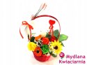 Bukiet mydlany LUX piękne kwiaty mydlane w koszyku Bukiet mydlany LUX piękne kwiaty mydlane w koszyku