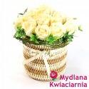 Bukiet mydlany kwiaty mydlane Flower Box waniliowy