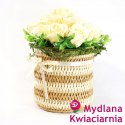 Bukiet mydlany kwiaty mydlane Flower Box waniliowy