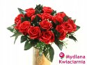 Elegancki bukiet mydlanych kwiatów - 18 róż