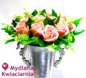 Elegancki bukiet mydlanych kwiatów - 14 róż