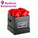 Kwiaty Mydlane Flower Box 4YOU - czerwone róże