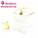 Kwiaty Mydlane Flower Box 4YOU - białe róże