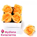 Kwiaty Mydlane Flower Box 4YOU - brzoskwiniowe róże