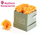 Kwiaty Mydlane Flower Box 4YOU - brzoskwiniowe róże