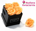 Kwiaty Mydlane Flower Box 4YOU - brzoskwiniowe róże