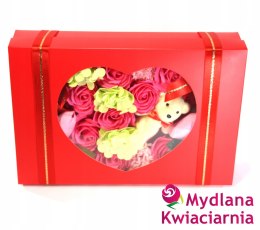Kwiaty Mydlane FlowerBox zestaw Premium Max Miś