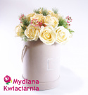 Luksusowy Flower Box GLAMOUR Piękny Bukiet 18 mydlanych róż