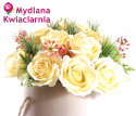 Luksusowy Flower Box GLAMOUR Piękny Bukiet 18 mydlanych róż