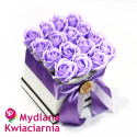 Bukiet Mydlany flower box z kokardą