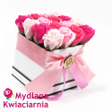 Bukiet Mydlany flower box z kokardą